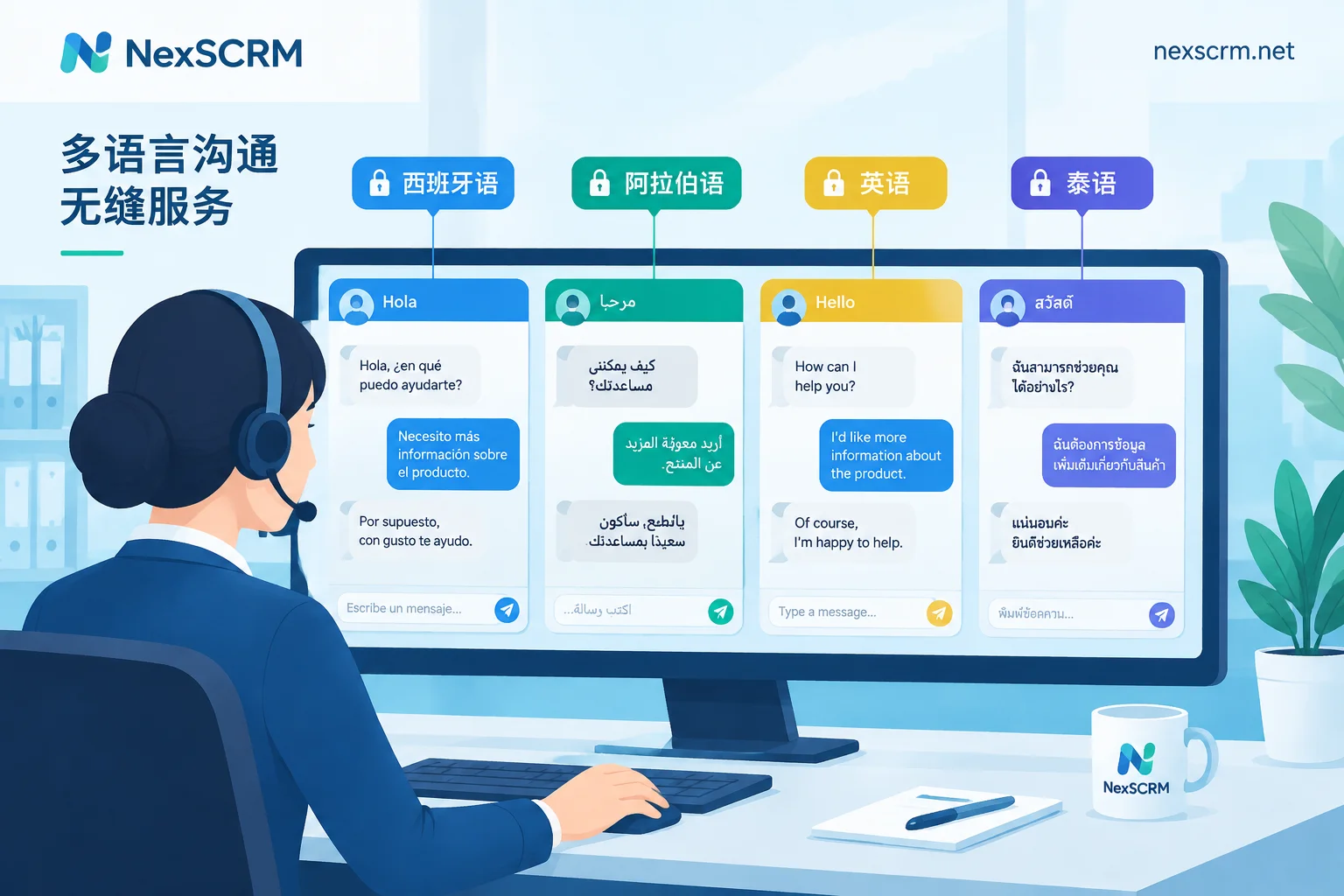 同一个账号对接多国客户怎么不串语言：把语种锁在会话上