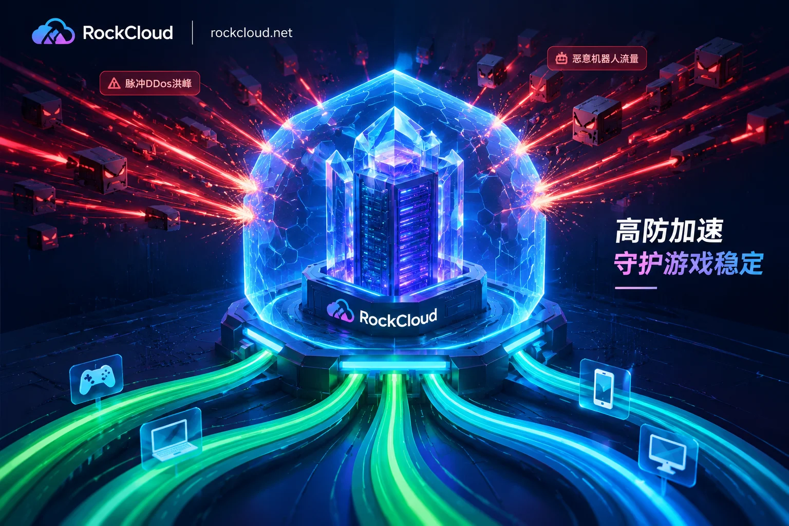 游戏DDoS防护：游戏盾与高防CDN拦截脉冲攻击保障玩家顺畅连接