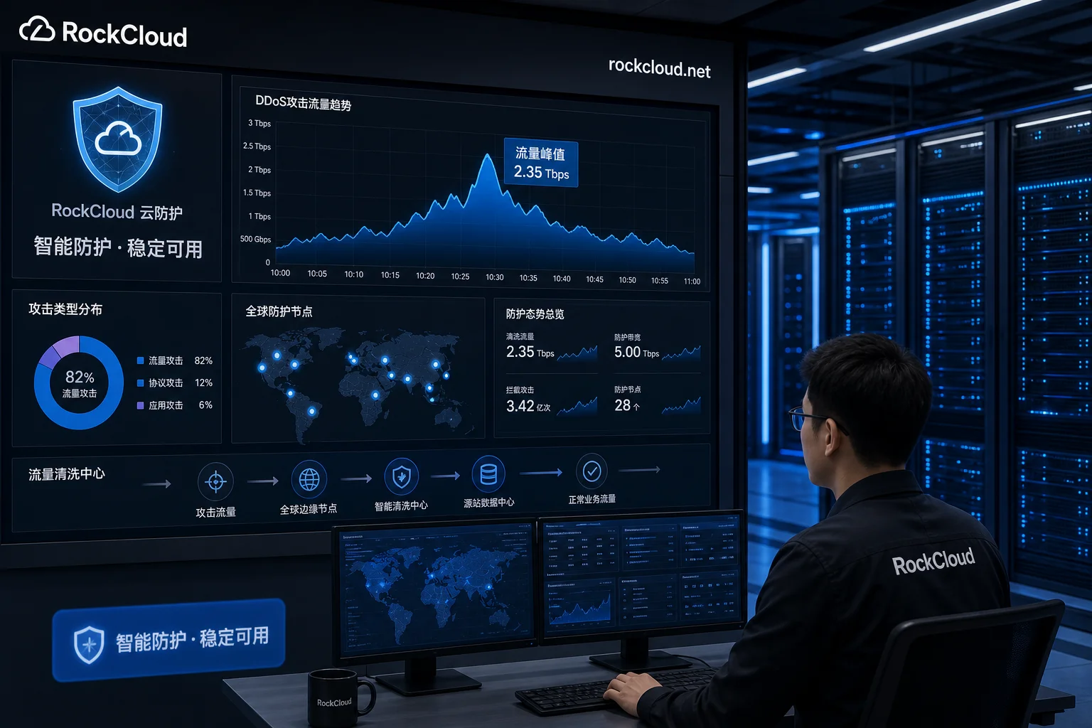 运维工程师监控DDoS攻击流量