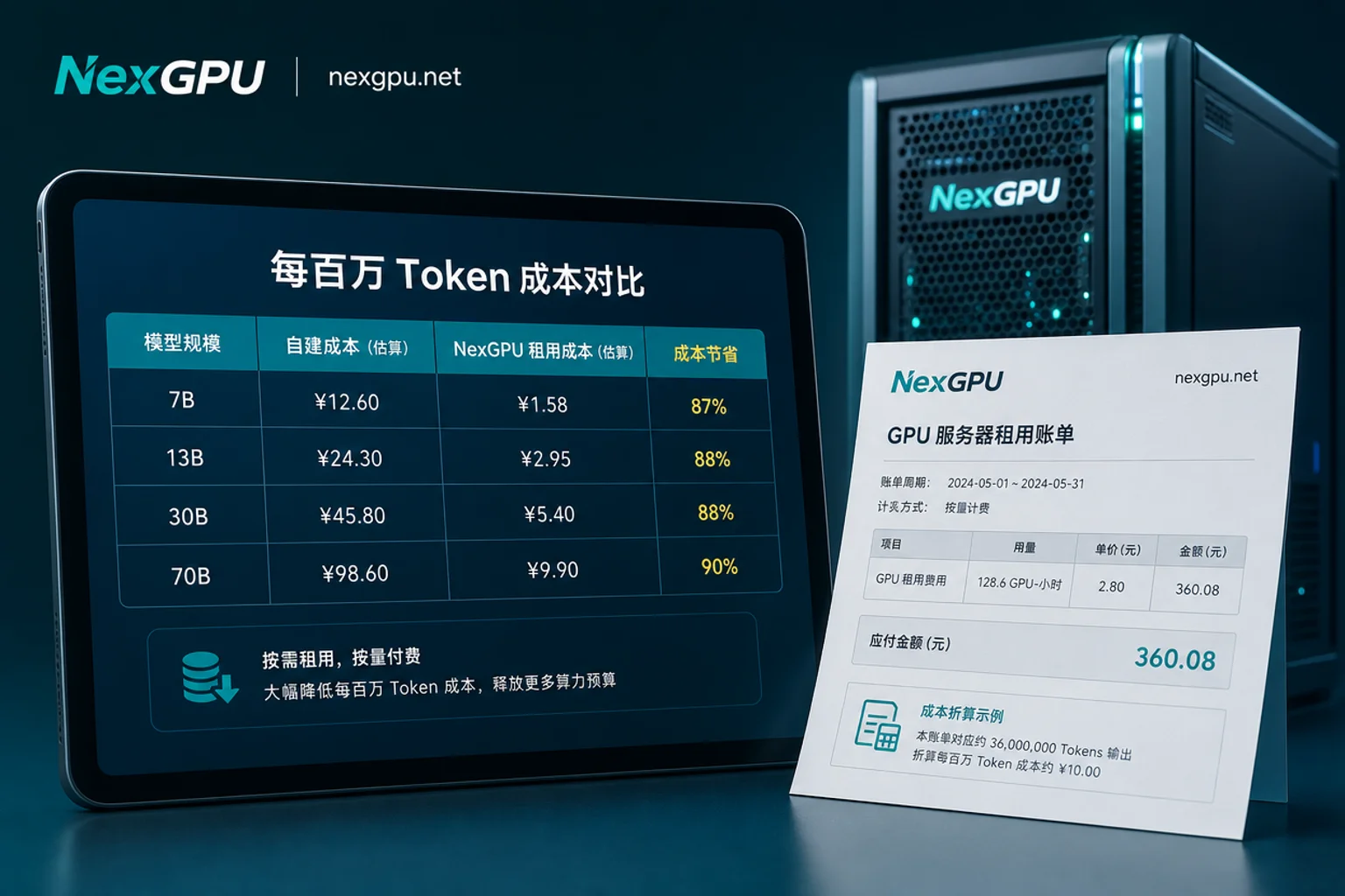 每百万Token成本对比