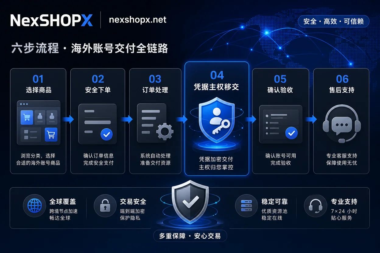 海外账号交付流程分几步？收货当天的验收顺序