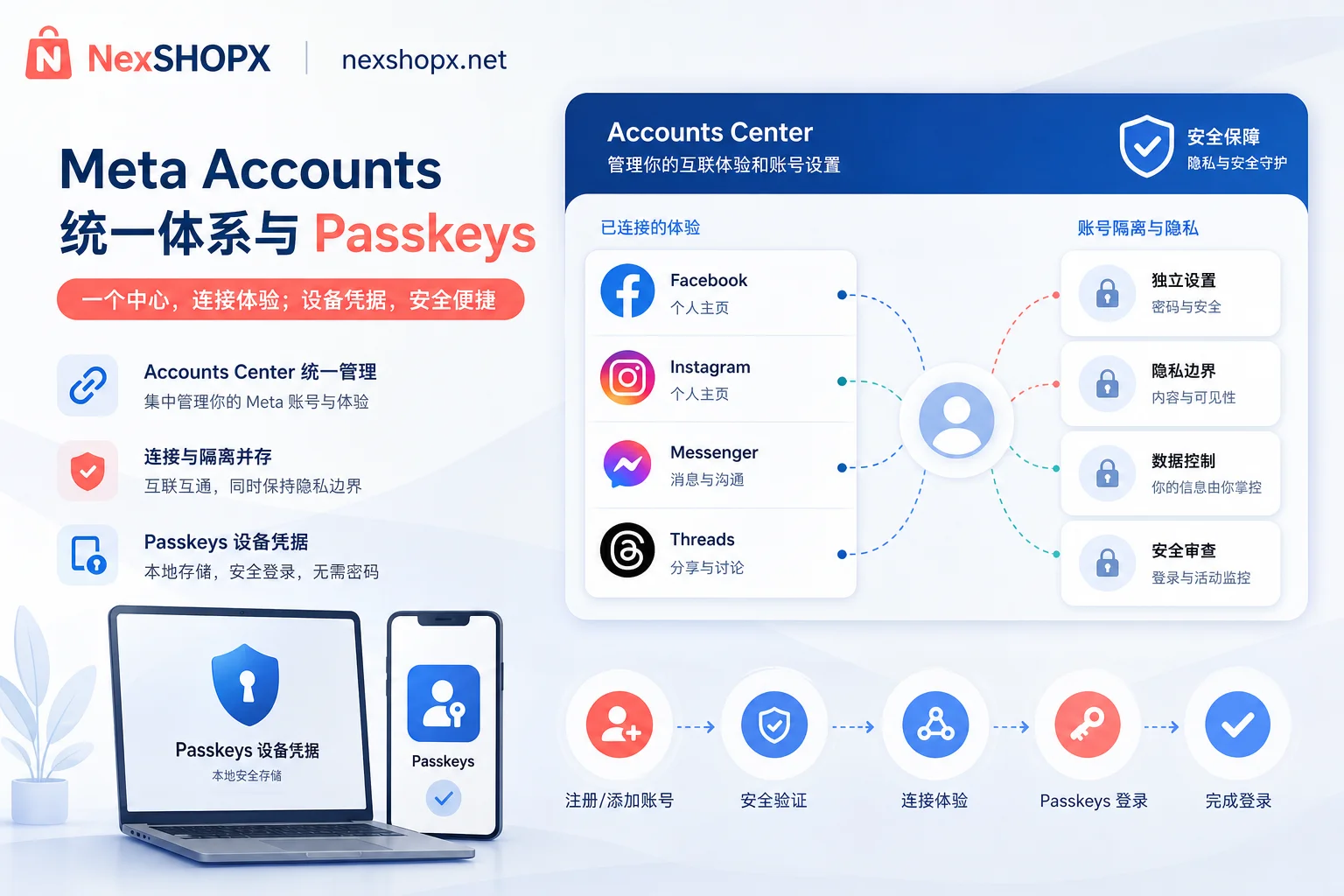 Meta Accounts 统一体系与 Passkeys 原生集成后，接手 Facebook 账号该怎么做安全设置