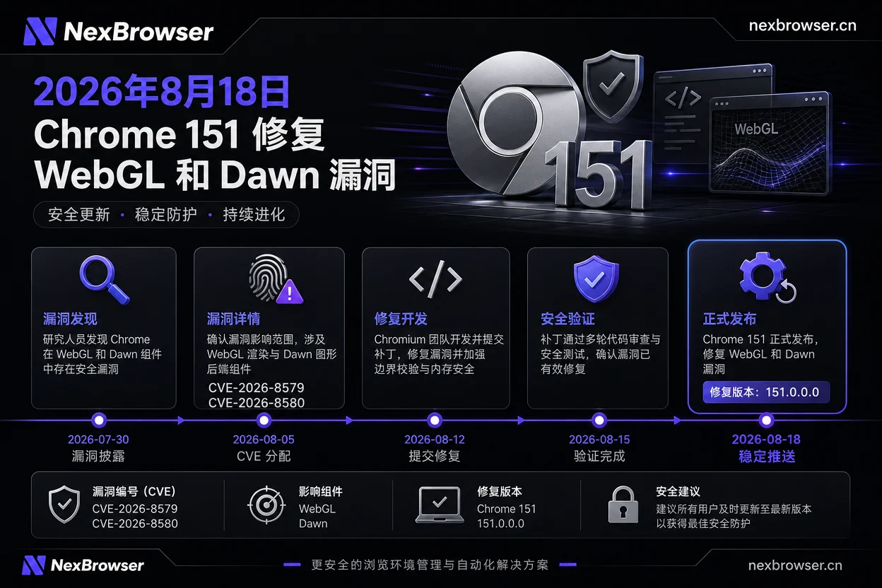 Chrome 151 安全更新时间线